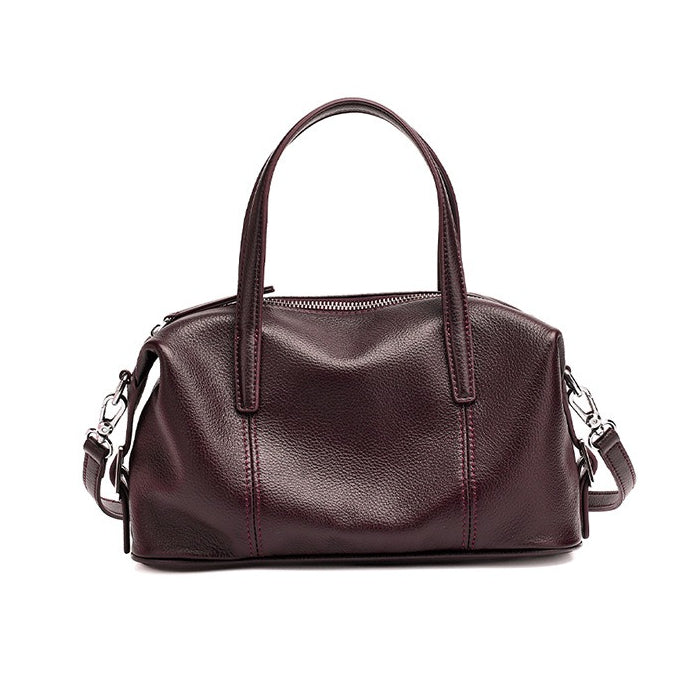 Women's Pebbled Cowhide Pillow Clutch Bag with Adjustable Strap