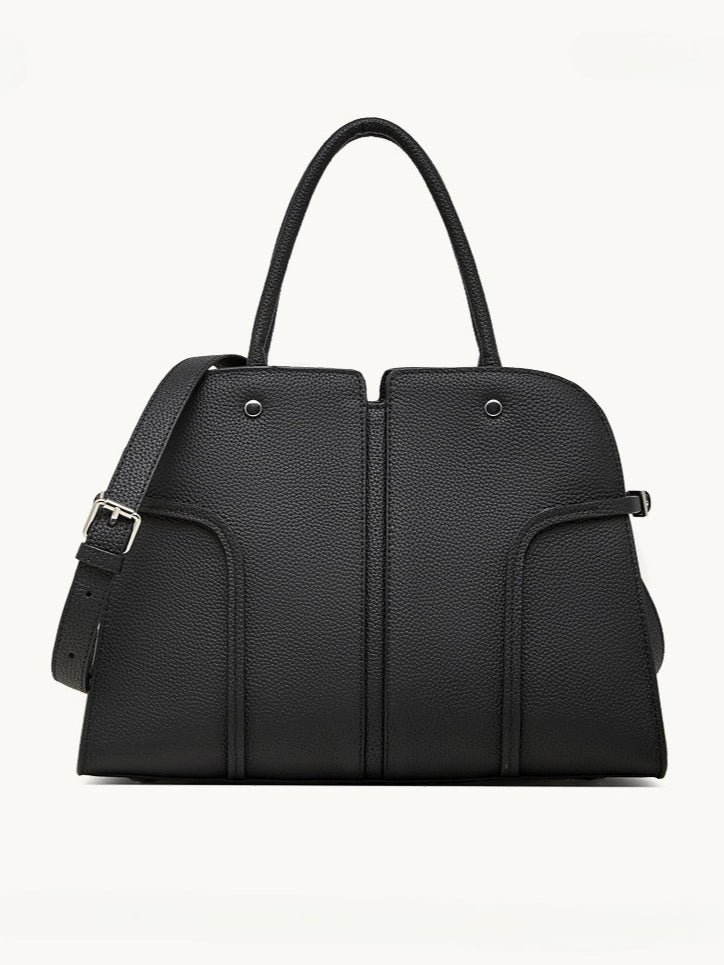 Women's Pebbled Cowhide Paneled Doctor-Style Work Bag