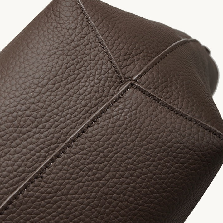 Women's Pebbled Cowhide V-Cut Hobo Shoulder Bag