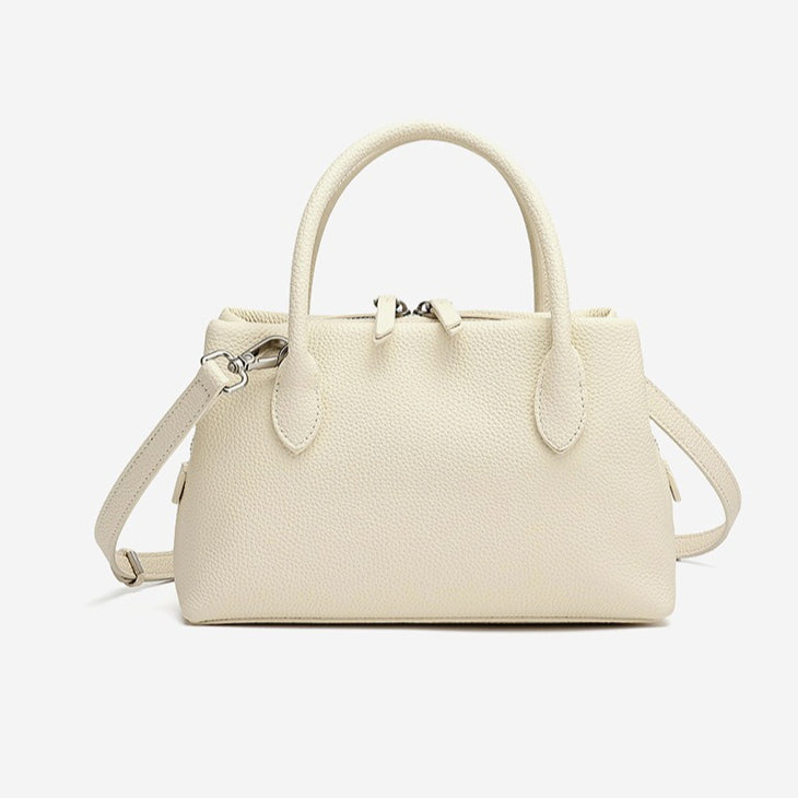 Women's Pebbled Cowhide Mini Tote Bag with Detachable Strap