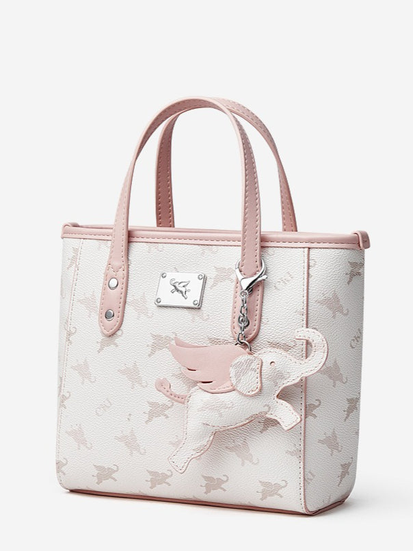 Women's Flying Elephant Monogram Mini Tote with Convertible Strap