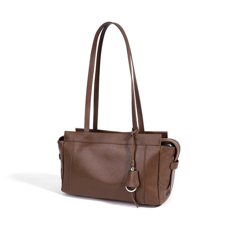 Women's Soft Cowhide Leather Shoulder Clutch Bag