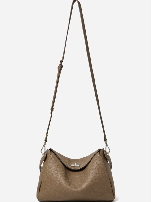 Women's Lychee-Grain Cowhide Convertible Hobo Bag