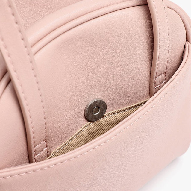 Women's Genuine Leather Mini Boston Bag with Star Charm