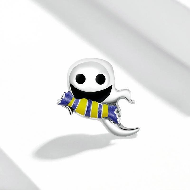 “Trickster Ghost” S925 Sterling Silver Halloween Bead