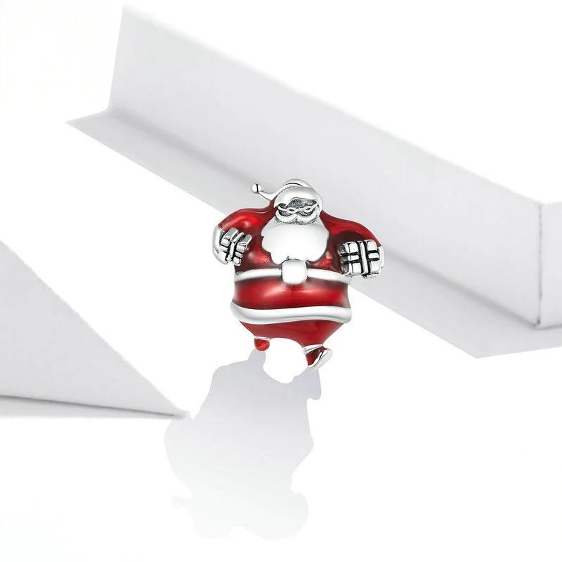 “Santa Cheer” S925 Sterling Silver Santa Claus Charm Bead
