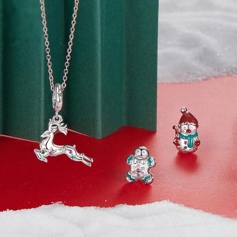 “Holiday Friends” S925 Sterling Silver Christmas Charm Bead