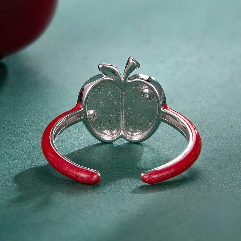 “Apple Muse” S925 Sterling Silver Open Ring