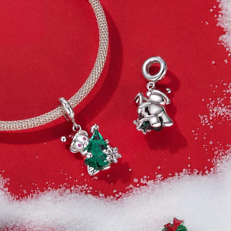 “Teddy Noel” S925 Sterling Silver Christmas Teddy Bear Charm Bead