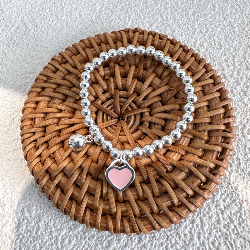 “Rainbow Smile” S925 Sterling Silver Rainbow Smile Beaded Bracelet