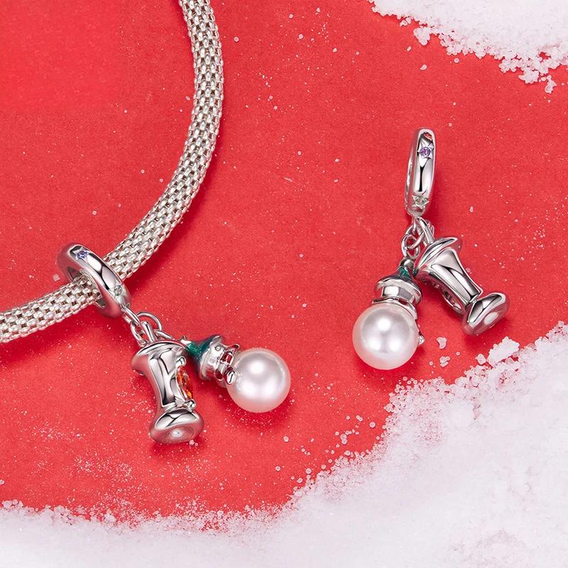 “Snowy Keepsake” S925 Sterling Silver Christmas Snowman Charm Bead