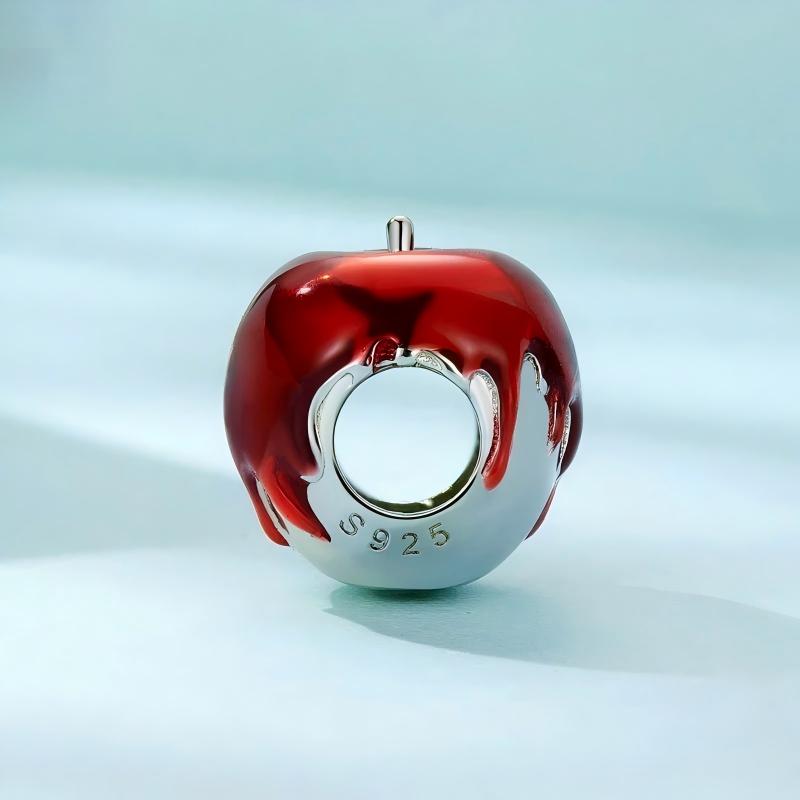 “Apple Noel” S925 Sterling Silver Christmas Apple Charm Bead