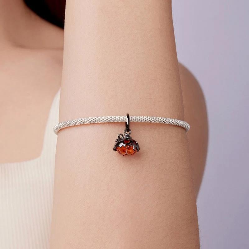 “Pumpkin Skull” S925 Sterling Silver Halloween DIY Pendant Bead