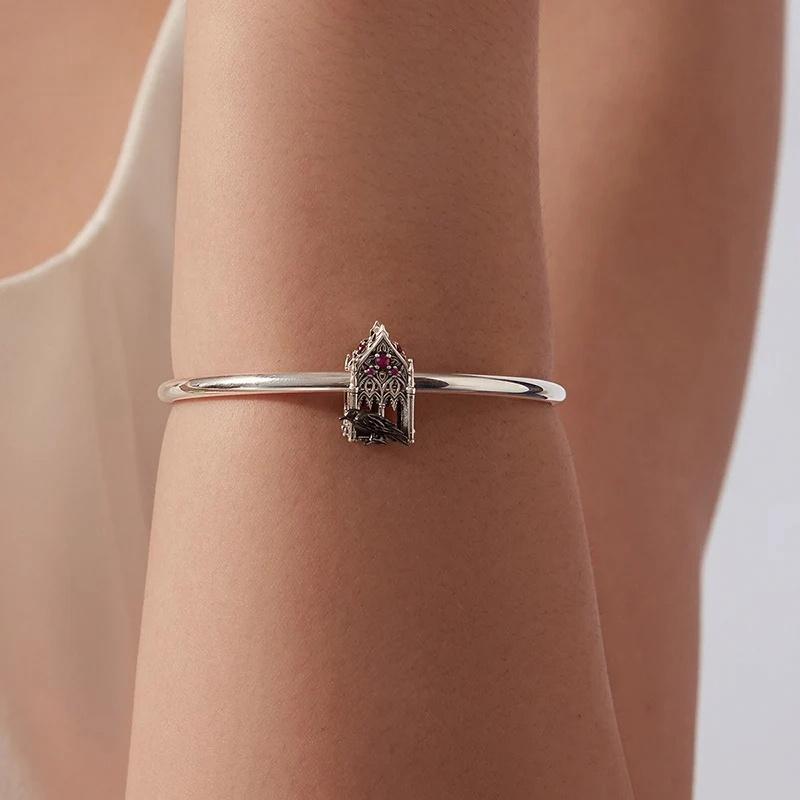 “Raven Castle” S925 Sterling Silver Gothic Halloween Bead