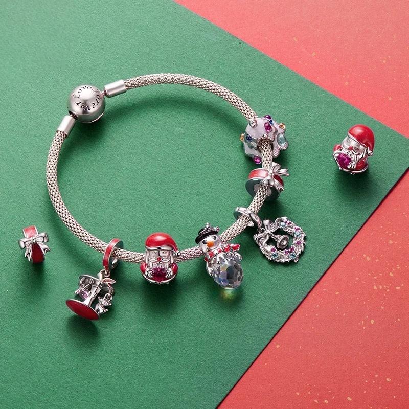 “Christmas Crystal” S925 Sterling Silver Christmas DIY Charm Bead