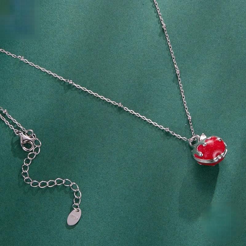 “Apple Secret” S925 Sterling Silver Openable Apple Locket Necklace