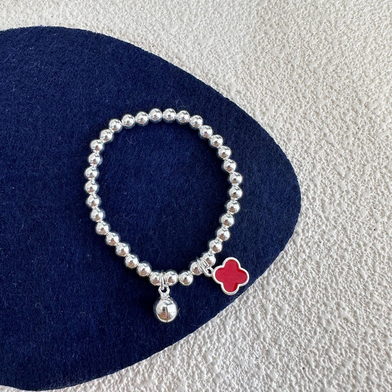 “Rainbow Smile” S925 Sterling Silver Rainbow Smile Beaded Bracelet