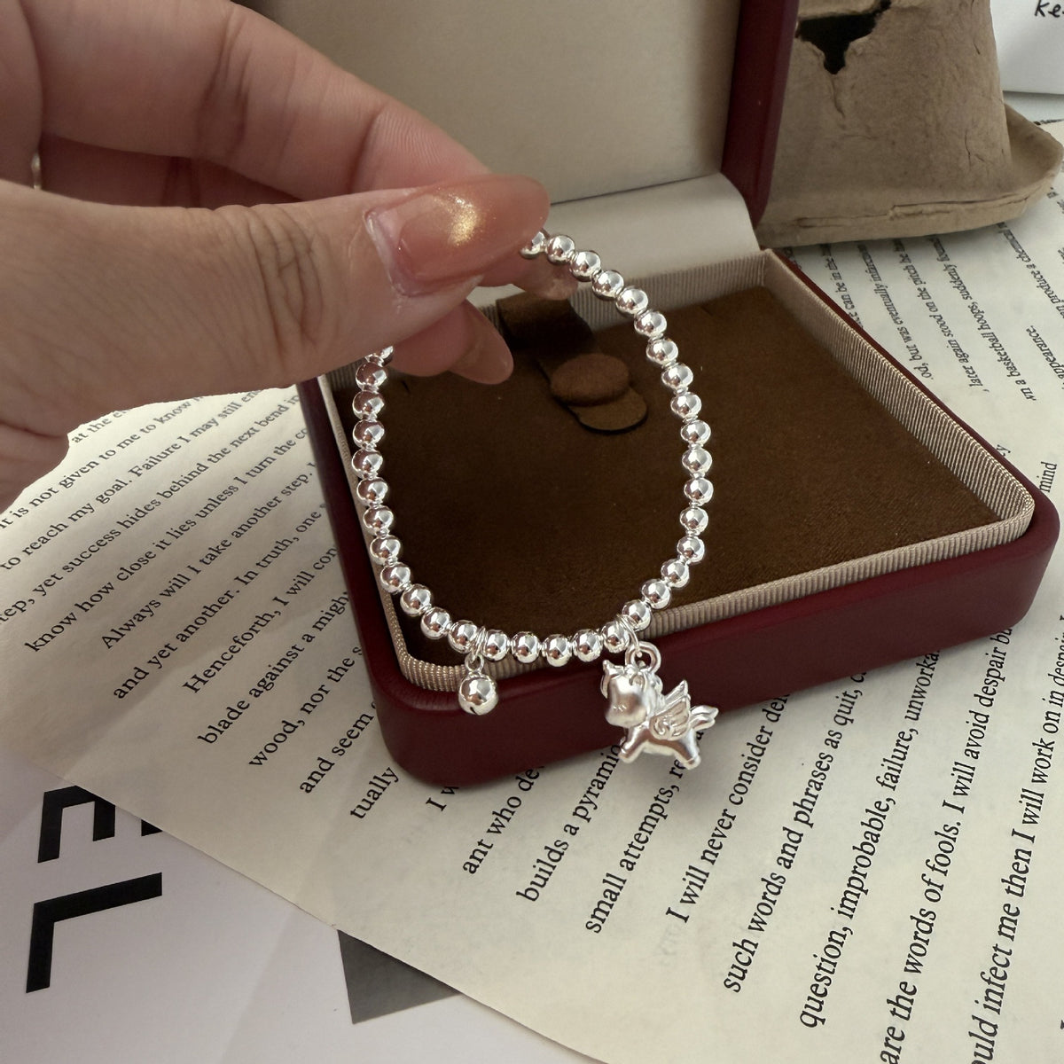 “Rainbow Smile” S925 Sterling Silver Rainbow Smile Beaded Bracelet