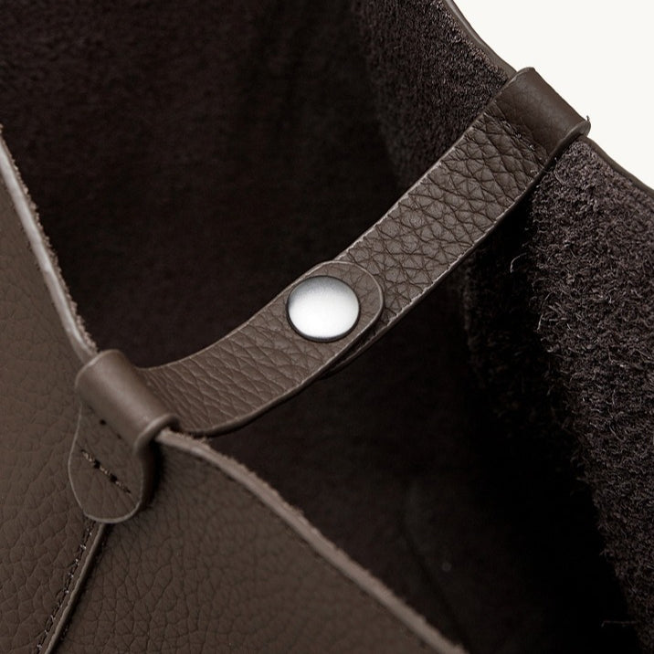 Women's Pebbled Cowhide V-Cut Hobo Shoulder Bag