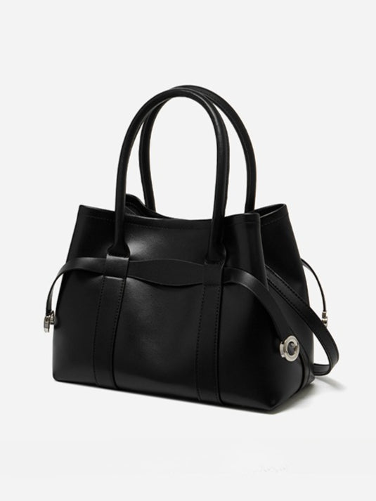 Women's Top-Grain Cowhide Convertible Tote with Inner Pouch