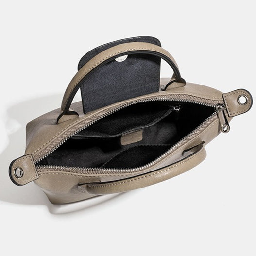 Women's Genuine Leather Dumpling Bag with Detachable Strap