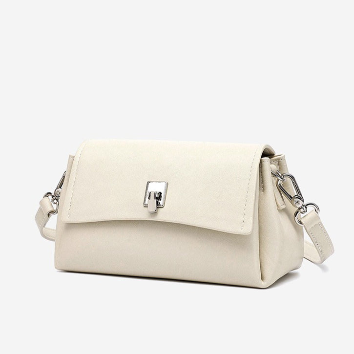 Women's Pebbled Cowhide Pillow Bag with Twist-Lock