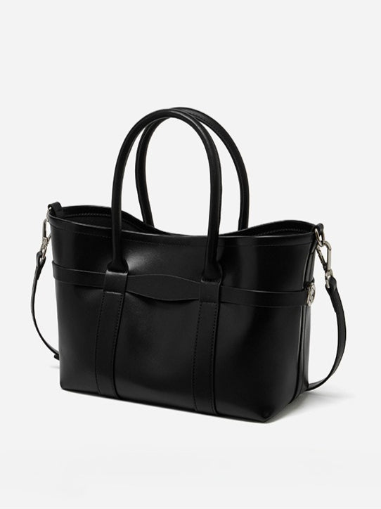 Women's Top-Grain Cowhide Convertible Tote with Inner Pouch