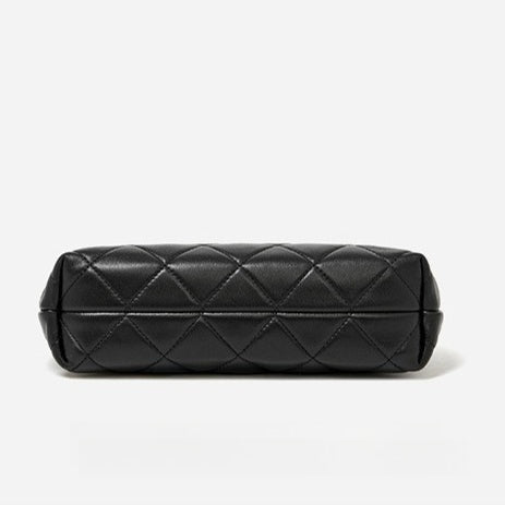 Women's Quilted Sheepskin Chain Mini Tote Bag
