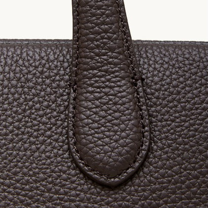 Women's Pebbled Cowhide East-West Bowling Tote Bag