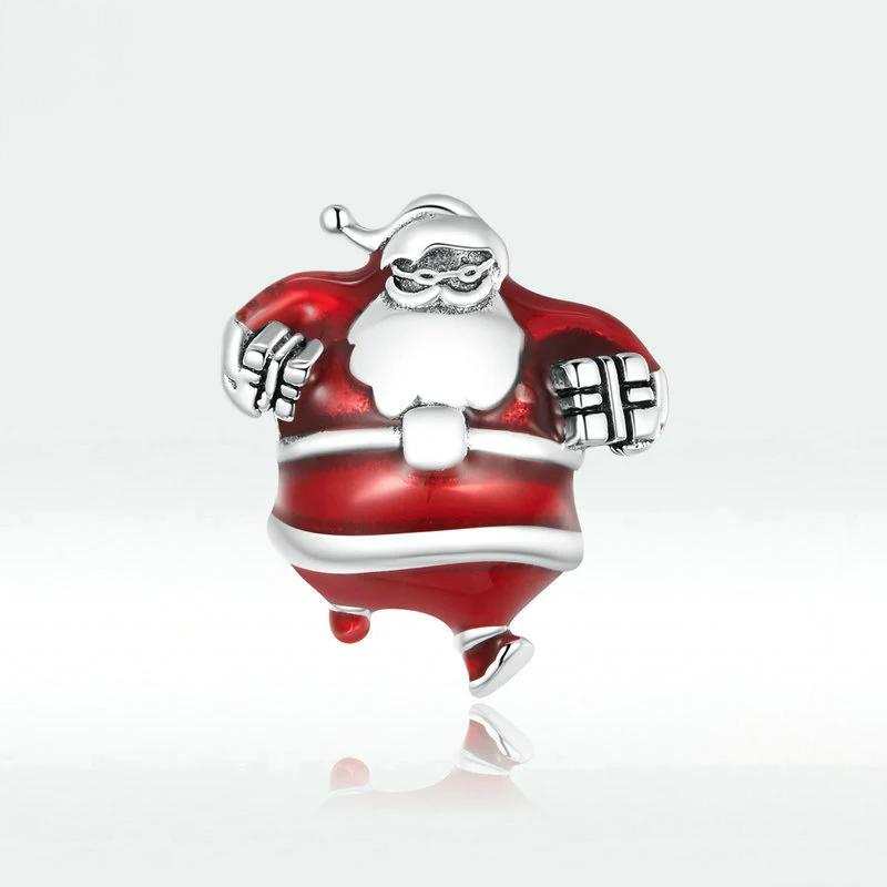 “Santa Cheer” S925 Sterling Silver Santa Claus Charm Bead