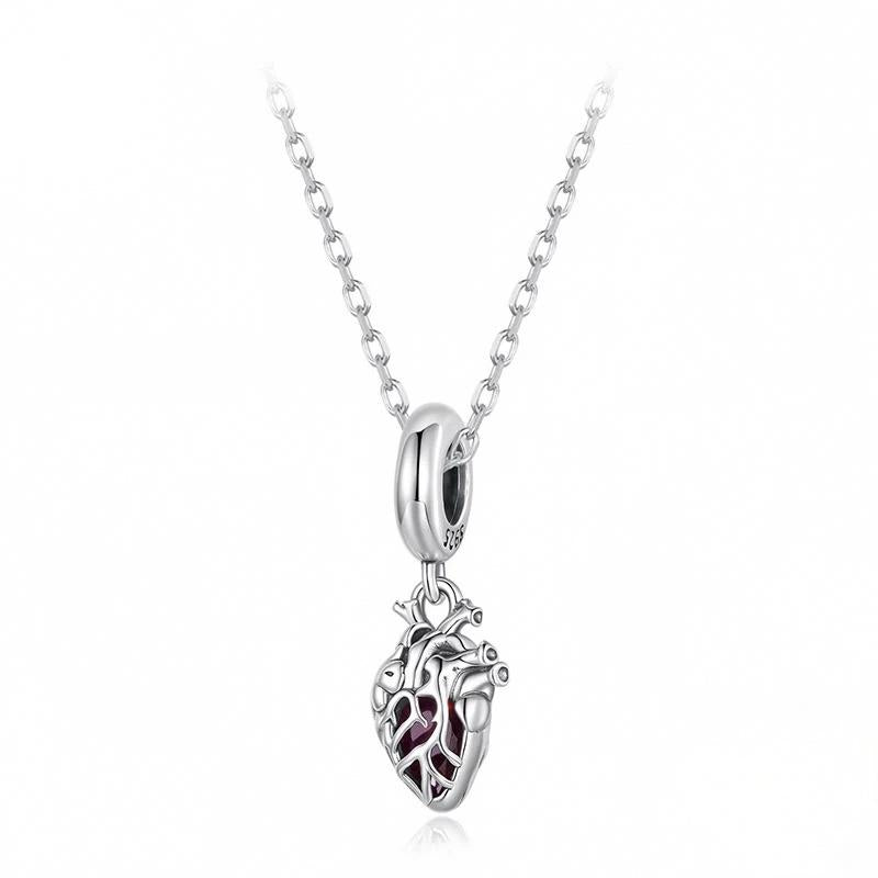 “Heartbeat Noir” S925 Sterling Silver Gothic Heart Bead