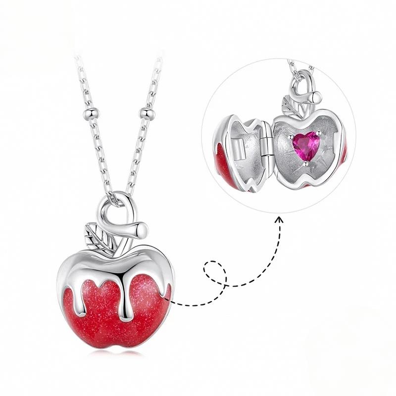 “Apple Secret” S925 Sterling Silver Openable Apple Locket Necklace