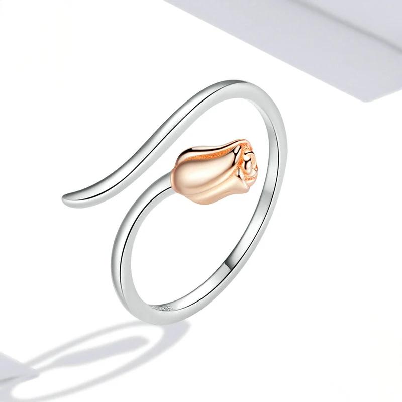 “Rose Bloom” S925 Sterling Silver Open Ring