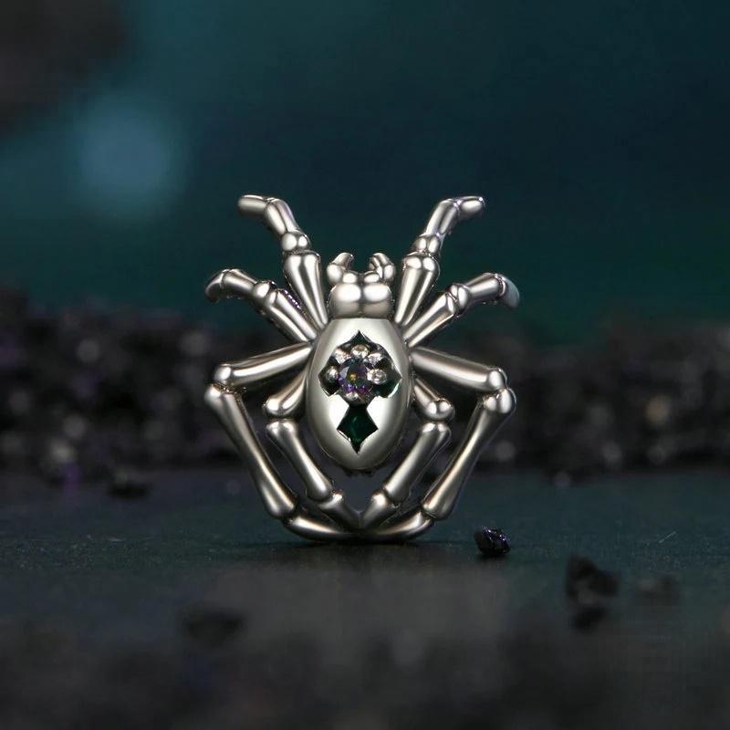 “Midnight Spider” S925 Sterling Silver Halloween Spider Bead