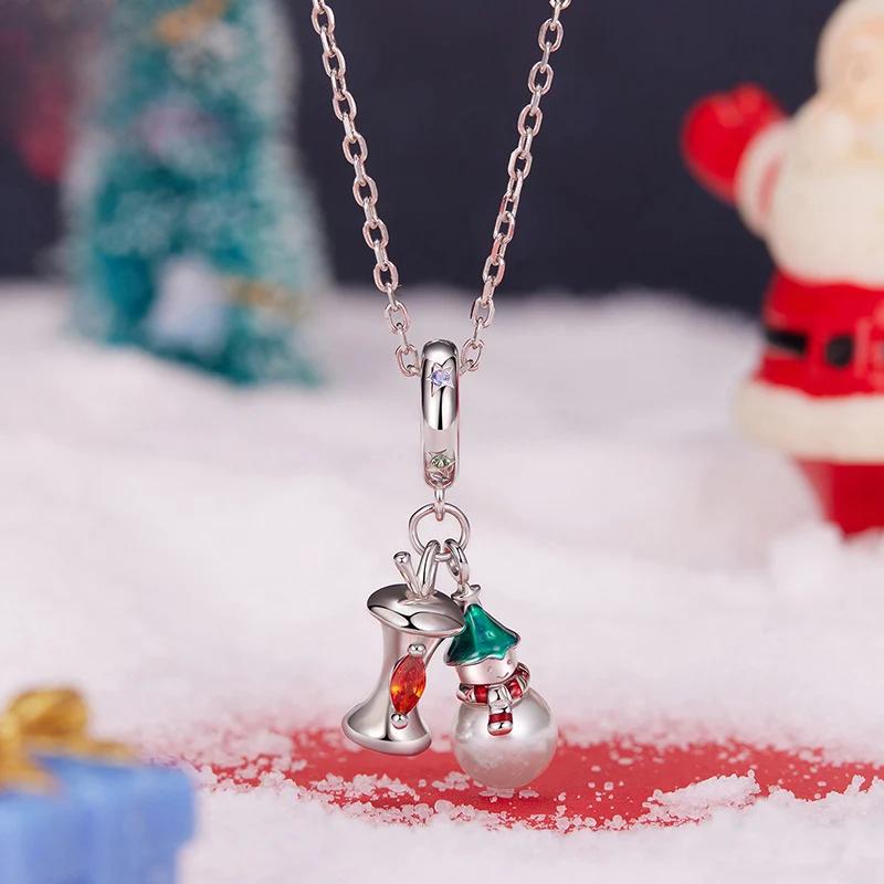 “Snowy Keepsake” S925 Sterling Silver Christmas Snowman Charm Bead