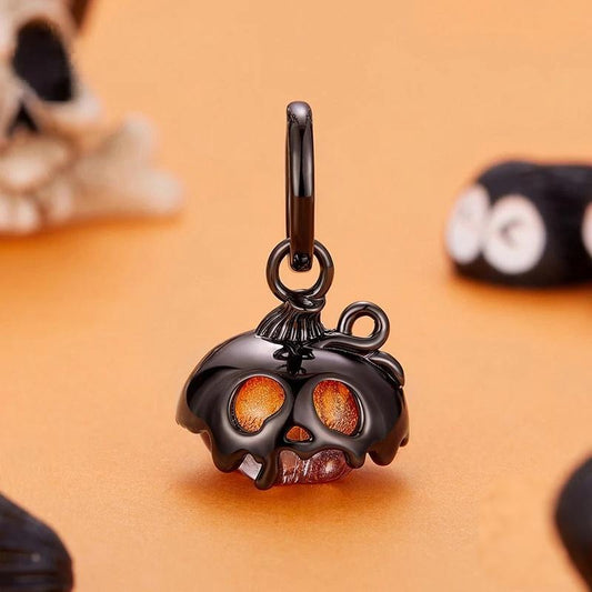 “Pumpkin Skull” S925 Sterling Silver Halloween DIY Pendant Bead