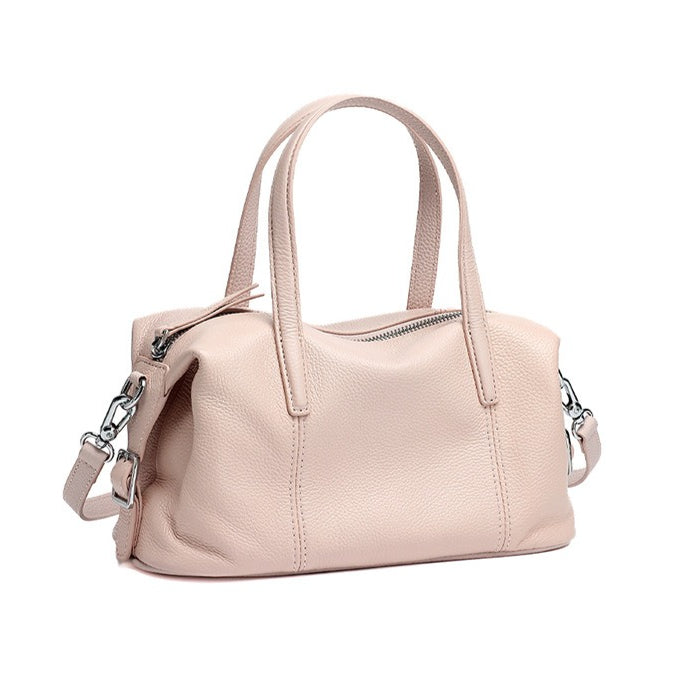 Women's Pebbled Cowhide Pillow Clutch Bag with Adjustable Strap