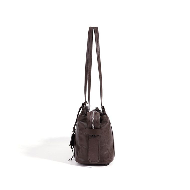 Women's Soft Cowhide Leather Shoulder Clutch Bag