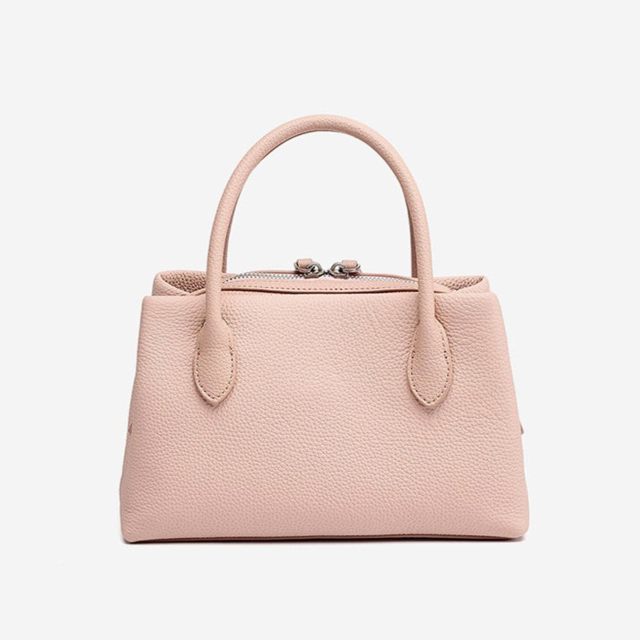 Women's Pebbled Cowhide Mini Tote Bag with Detachable Strap