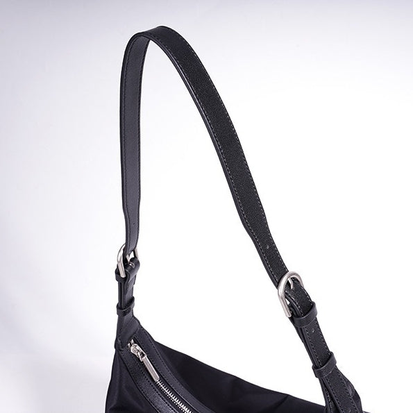 Women's Nylon Crescent Hobo Bag with Adjustable Strap