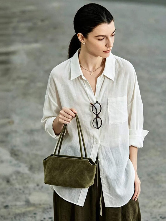 Women's Genuine Suede Leather Mini Shoulder Bag