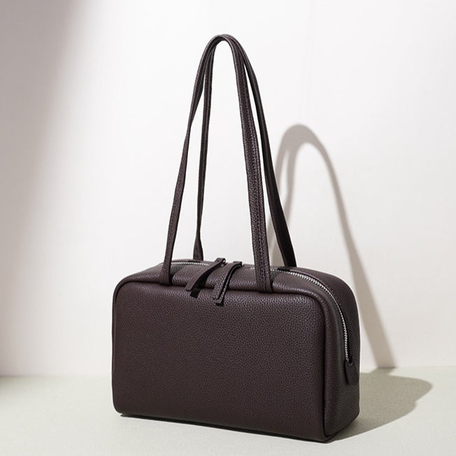 Women's Pebbled Cowhide Sleek Shoulder Clutch Bag