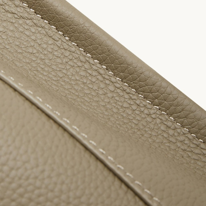 Women's Full-Grain Pebbled Cowhide Trapezoid Tote