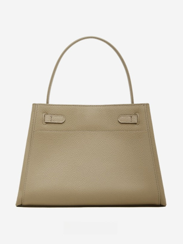 Women's Pebbled Cowhide Bucket Tote with Dual Straps