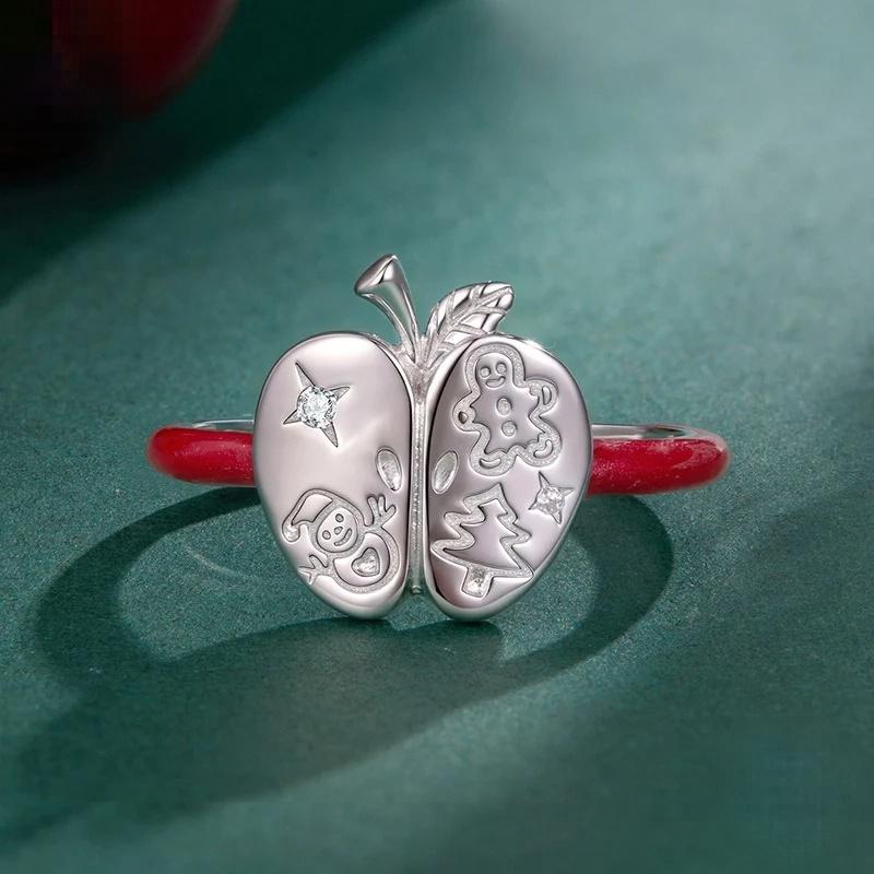 “Apple Muse” S925 Sterling Silver Open Ring