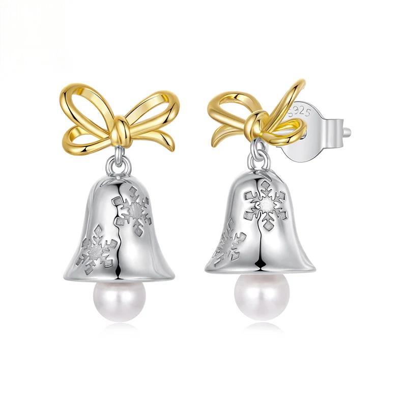 “Holiday Whimsy” S925 Sterling Silver Christmas Stud Earrings