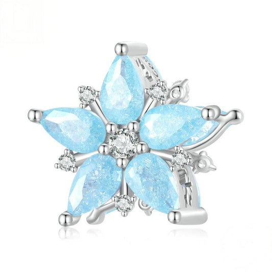 “Frostflake Collection” S925 Sterling Silver Snowflake Charm Beads