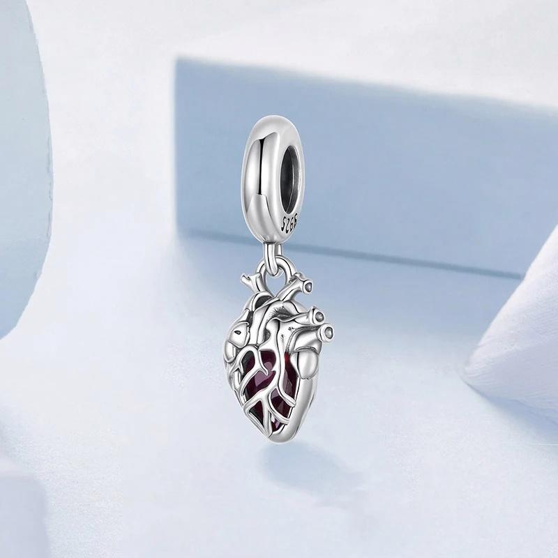 “Heartbeat Noir” S925 Sterling Silver Gothic Heart Bead