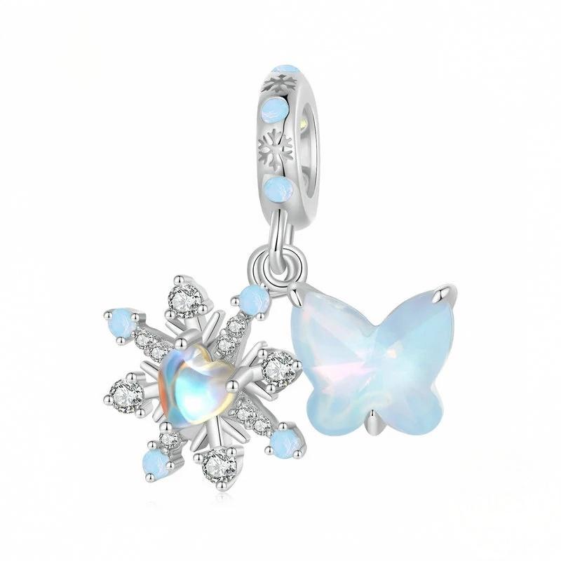 “Winter Whimsy” S925 Sterling Silver Snowflake Charm Bead