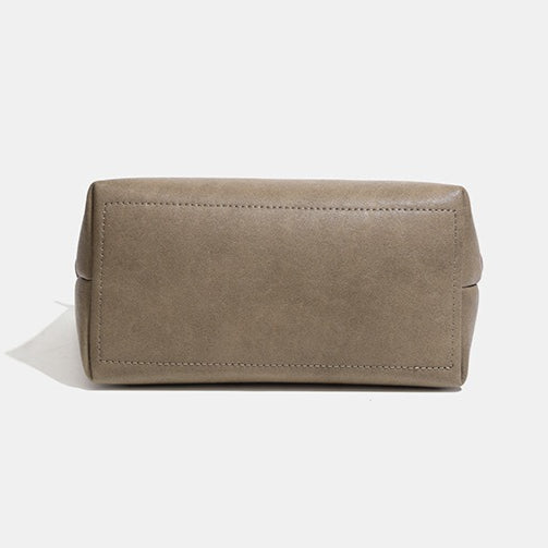Women's Genuine Leather Dumpling Bag with Detachable Strap